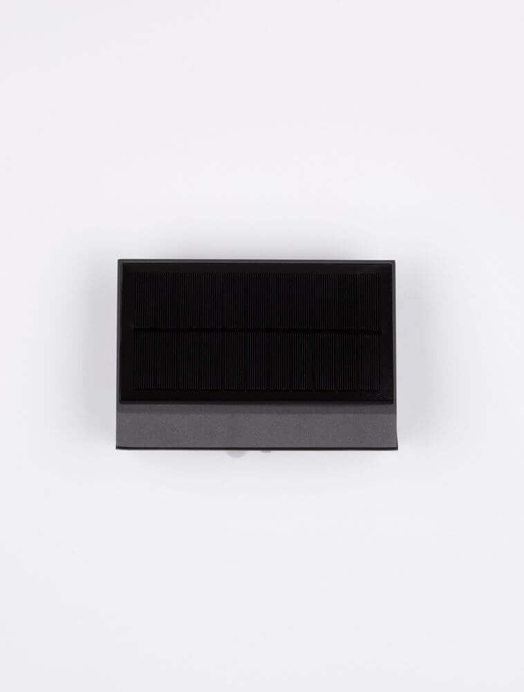 Prim LED Außenwandleuchte 3000K Anthrazit IP65 - moderne Solar-Wandleuchte in elegantem Design.