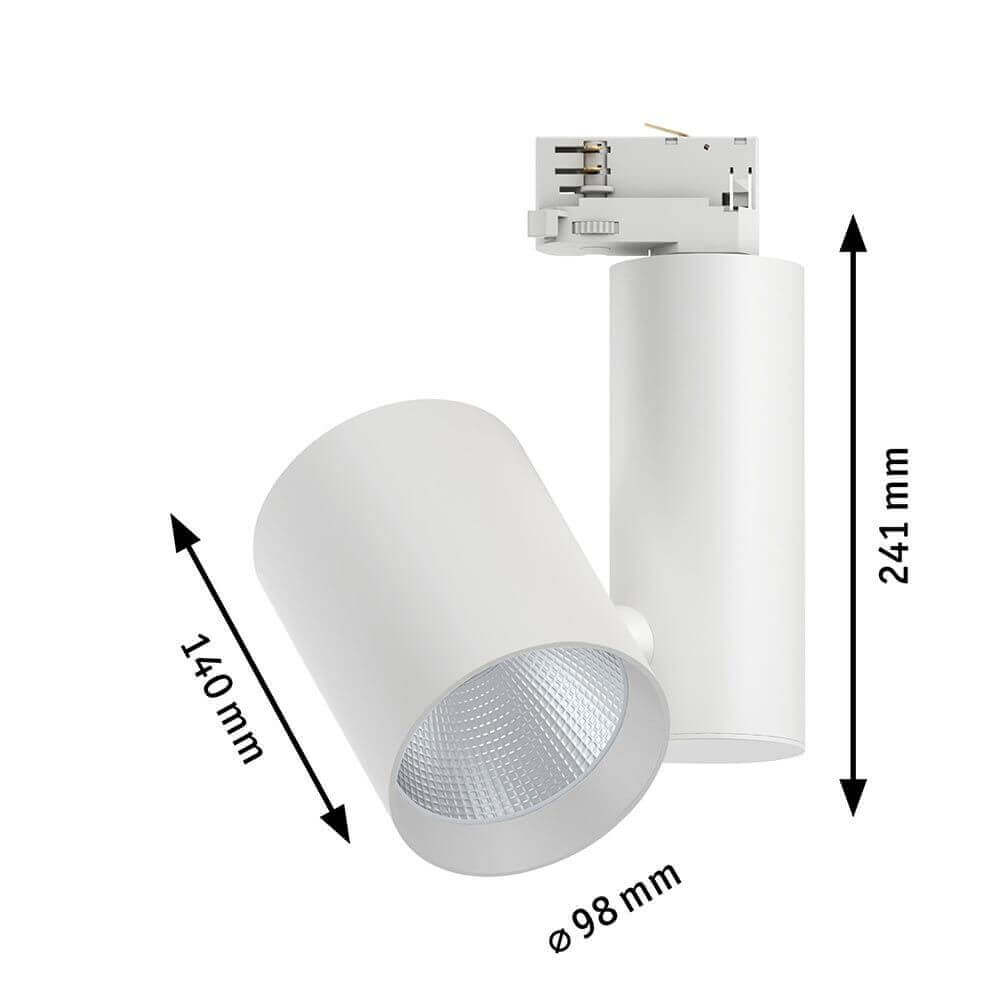 Prorail3 LED rail spot Witness 60 ° Dimmable white