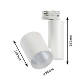 Prorail3 LED rail spot Witness 60 ° Dimmable white