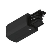 ProRail3 feed-in end left black for 230V track system, maximum power 3680W.