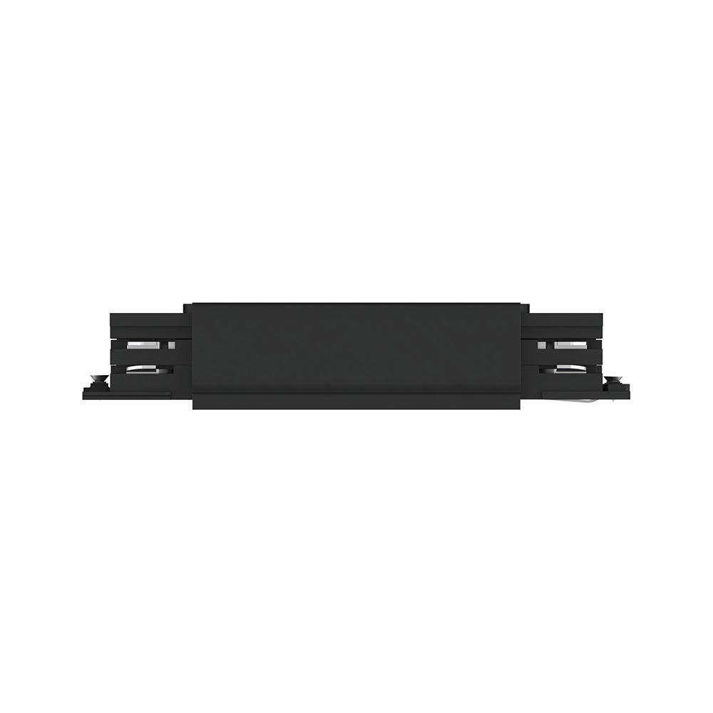 ProRail3 Einspeisung Mitte in Schwarz, ideal für Lichtinstallationen mit 5-adrigen Deckenauslässen.