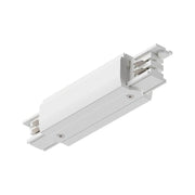 ProRail3 Einspeisung Mitte Weiß in Weiß für Lichtinstallationen und Deckenauslässe.