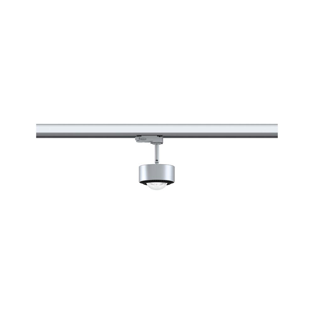 ProRail3 LED Schienenspot Aldan in Silber und Schwarz, dimmbar, modernes Design, Halbkugel-Glaslinse