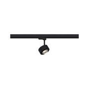 ProRail3 LED Schienenspot Aldan Dimmbar Schwarz, Chrom auf einer schwarze Schiene, flexibles Lichtdesign