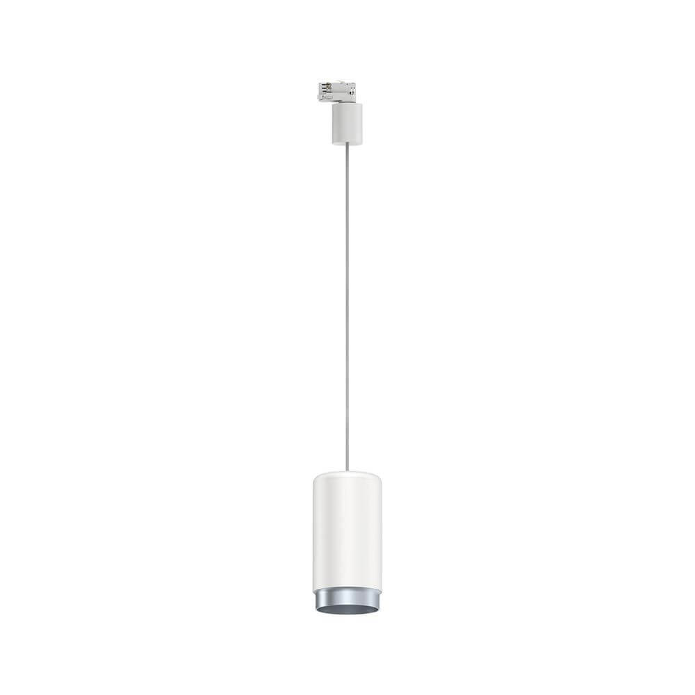 ProRail3 Pendelleuchte Corus Weiß - elegante Pendelleuchte mit Stoffkabel für hohe Räume.