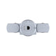 ProRail3 Pendelleuchteadapter Universal Silber von oben gesehen, ideal für individuelle Beleuchtungssysteme.