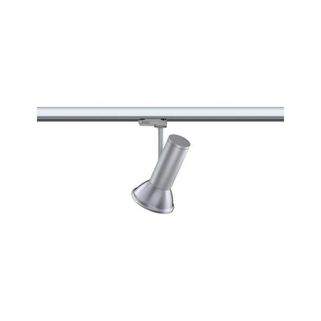 ProRail3 track spotlight Apol dimmable chrome mounted on a track, elegant and functional for lighting.