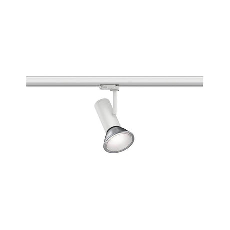 ProRail3 track spotlight Apol dimmable white mounted on a track, ideal for illuminating corridors and pictures.