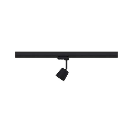 ProRail3 track spotlight Cover Black mounted on a black track, ideal for a wide range of lighting applications.