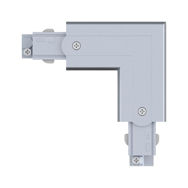 ProRail3 connector L-piece internal silver for flexible L-installations in the 3-phase track system.