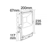 Ammattimainen LED -tulva Cold White 50W 7000Lm Antrasiitti IP66