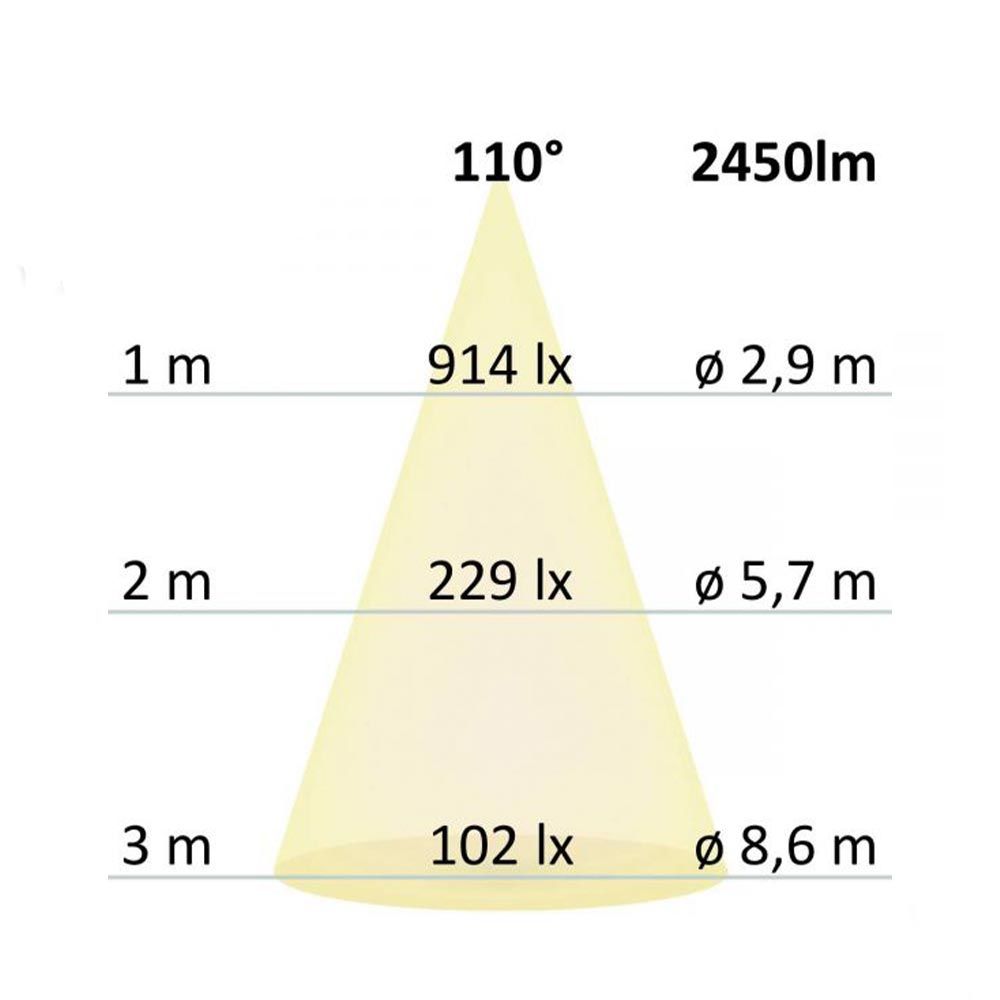 Professionele LED Sloodaar Warm White 20W 2450Lm Anthracite IP66