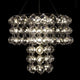 Moderne Kronleuchter King's Design mit Bubbles®-Technologie und 114 LEDs in klarer Form.