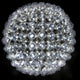 Megastar Design-Kronleuchter 140cm in edlem Bubbles®-Design mit LED-Beleuchtung und kristallähnlichem Look.