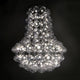 Kronleuchter Queen's Design mit 145 luftgefüllten Bubbles und LED-Lichtern, elegantes Design auf Edelstahlrahmen.