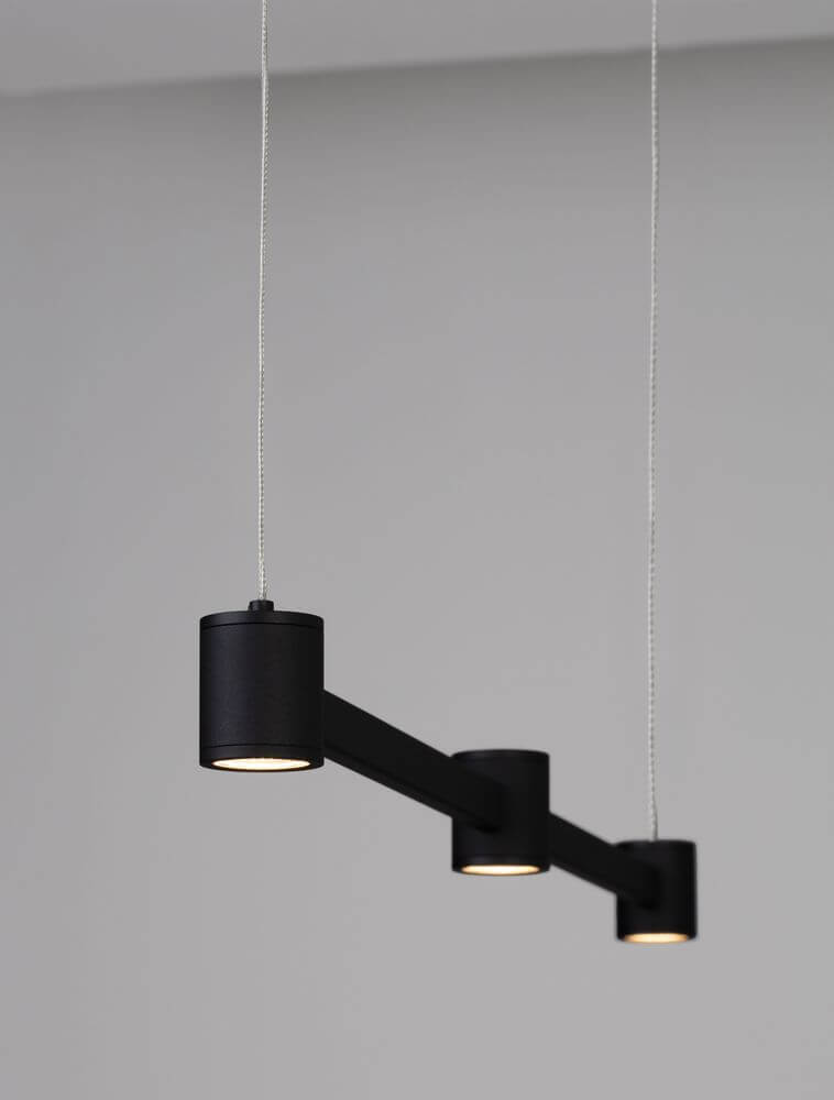 Puize LED Pendelleuchte 3-flammig 3000K Schwarz