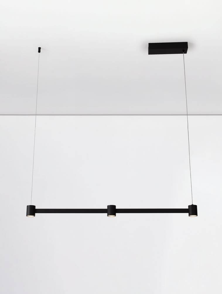 Puize LED Pendelleuchte 3-flammig 3000K Schwarz