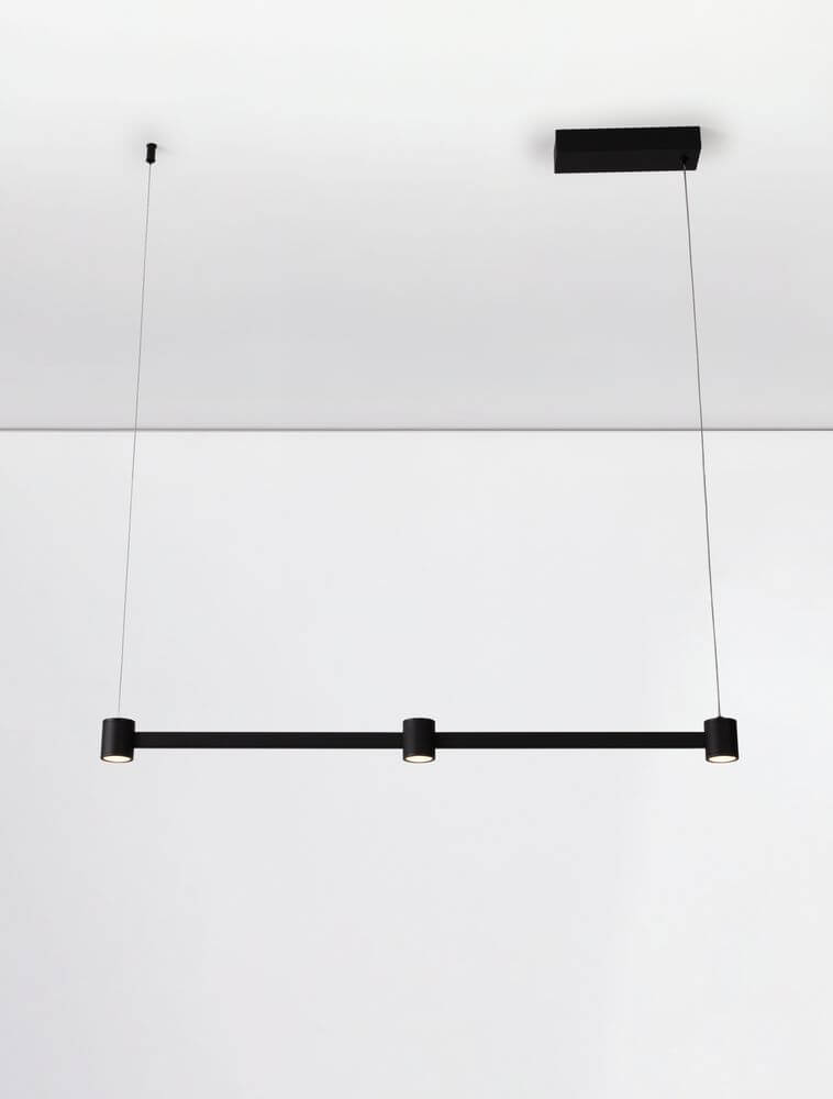 Puize LED Pendelleuchte 3-flammig 3000K Schwarz
