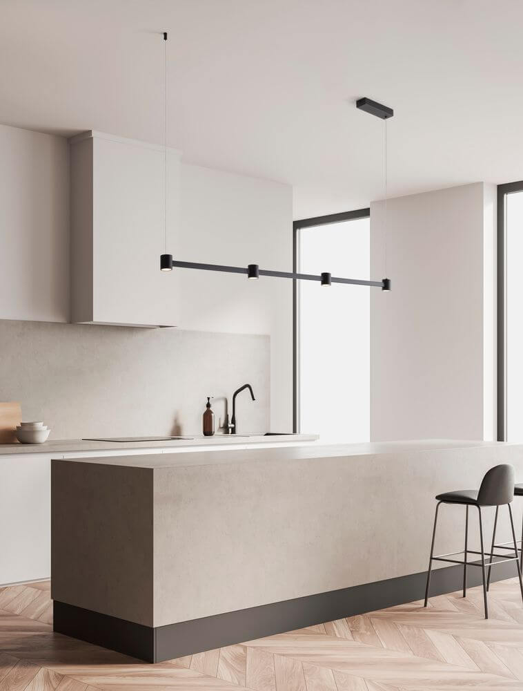 Puize LED Pendelleuchte 4-flammig Schwarz – 3000K | skapetze®