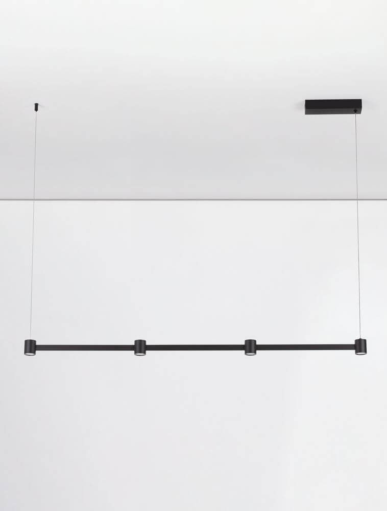 Puize LED Pendelleuchte 4-flammig 3000K Schwarz | skapetze®