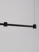 Puize LED Pendelleuchte 4-flammig 3000K Schwarz in elegantem Design, schwarz, mit warmweißem Licht.