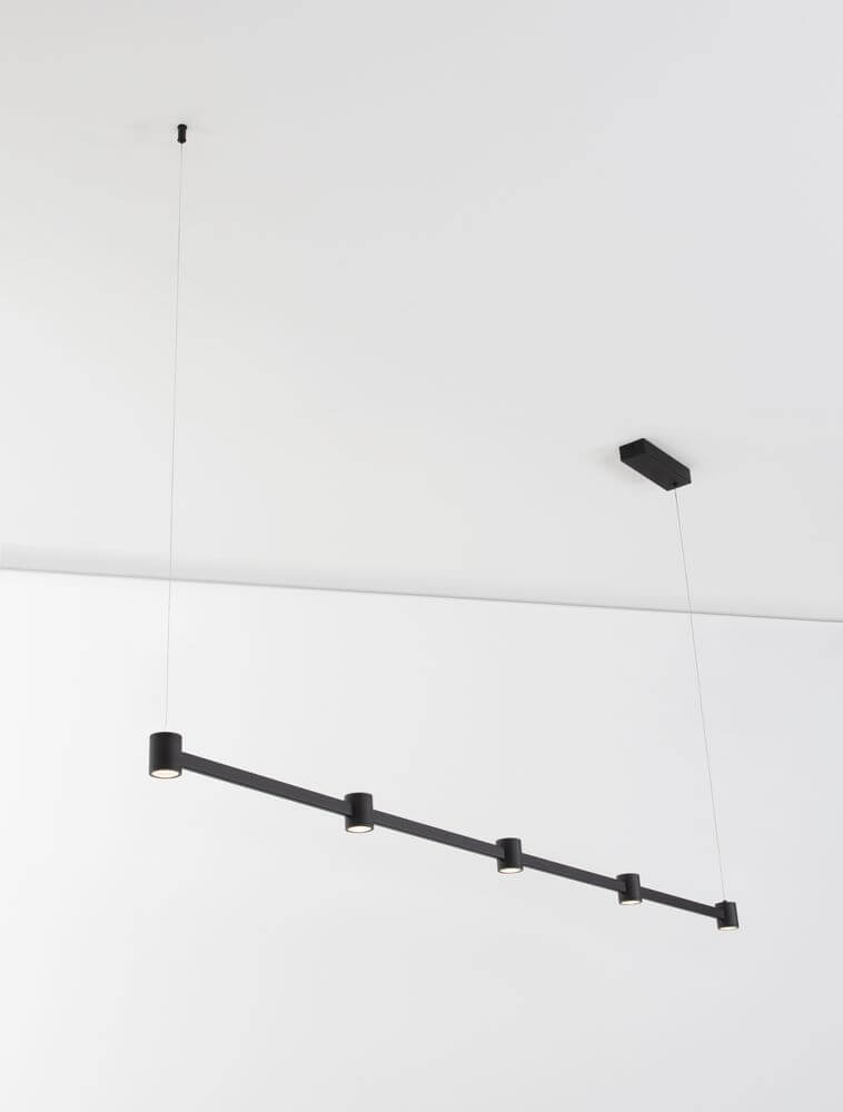 Puize LED Pendelleuchte 5-flammig 3000K Schwarz