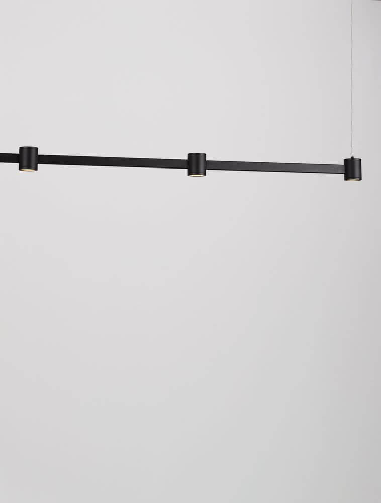Puize LED Pendelleuchte 5-flammig 3000K Schwarz