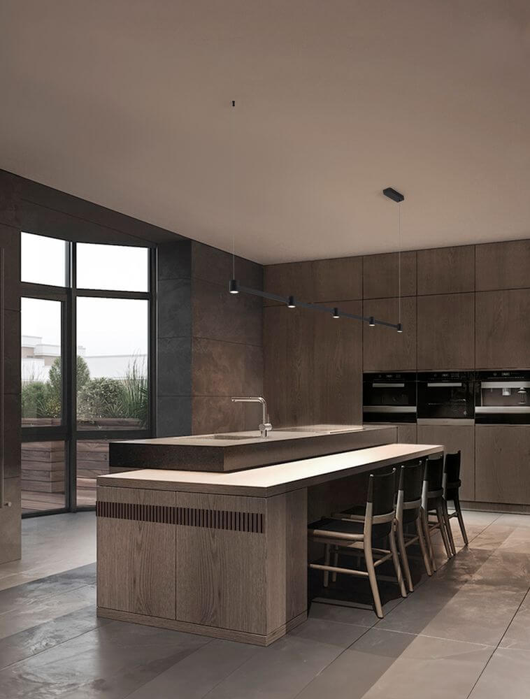 Puize LED Pendelleuchte 5-flammig Schwarz | skapetze®