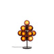 Pulpo LED Tischlampe Stellar Grape Small mit 13 kugelförmigen Leuchten auf schwarzem Sockel.