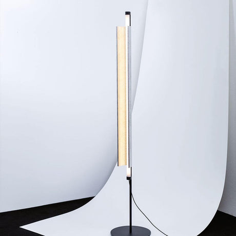 Pulpo LED floor lamp RL2 160cm black, aluminum in a modern interior with minimalist design.