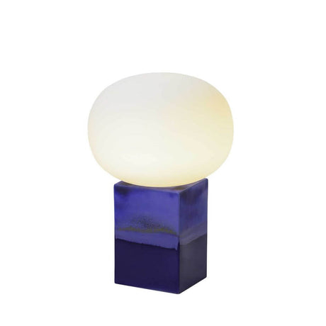 Pulpo LED table lamp Magma One Low Ø 40cm H 60cm combining frosted and colored glass.