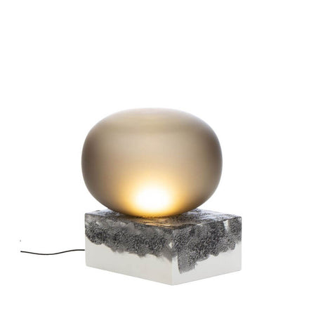 Pulpo LED Magma Two Low table lamp Ø 41 cm H 46 cm on a ceramic base with frosted glass.