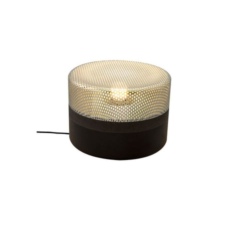 Pulpo LED table lamp Steel Drop Small Ø 20cm with steel housing and opaque metal base.