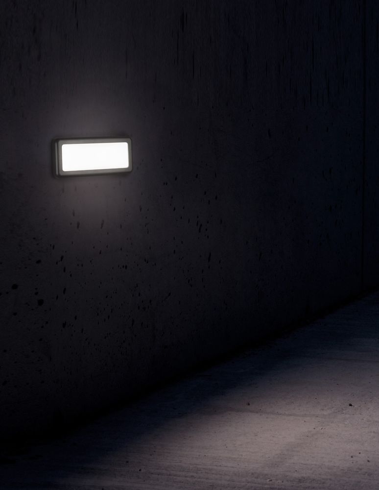 Pulsar LED Außenwandleuchte Rechteckig Abstrahlwinkel 67° Dunkelgrau IP54