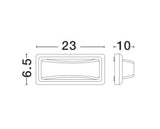 Pulsar LED Außenwandleuchte Rechteckig Abstrahlwinkel 67° Dunkelgrau IP54