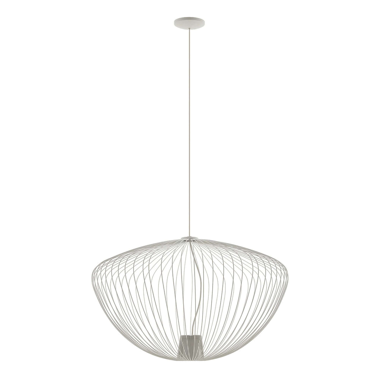 Pumpkin L Hängeleuchte Ø 70cm H 45cm in elegantem Weiß, modernes Design mit klaren Linien.