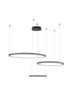 Purple LED Pendelleuchte 3-flammig Ø 130cm 3000K mit modernen Ringen in stilvollem Design.