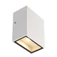 QUAD 1 XL Wandleuchte eckig Weiß LED 1x3,2W 3000K in modernem Design aus Aluminium.