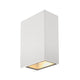 QUAD 2 XL Wandleuchte eckig Weiß LED 2x3,2W 3000K up-down mit warmweißer PowerLED.