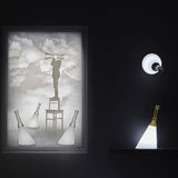 Flash -batteri LED -bordslampa med fjärrkontroll