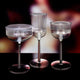 Goblets Tischleuchte transparent Trio von eleganten Tischlampen aus klarem Kristall.