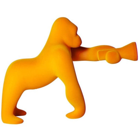 Kong XS Samt bordlampe Gorilla i kraftig gul, ideell for moderne interiører, stilfullt belyst.