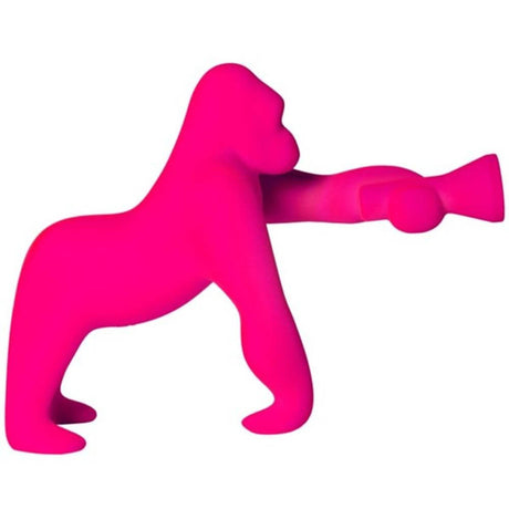 Kong XS Samt bordlampe Gorilla i rosa, kreativ lampedesign for stuen din.