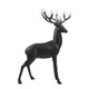 LED Sherwood Hirsch Außenstehleuchte IP55, moderner Hirsch mit Kronleuchter aus Kristallen.