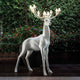 LED Sherwood Hirsch Außenstehleuchte IP55 in stilvollem, eleganten Design mit Kristall-Kronleuchter-Antlitz.