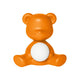 Teddy Girl Akku Tischleuchte in Orange, kabellose wiederaufladbare Tischlampe im Teddybär-Design.