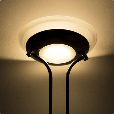 R7s LED Stab 118mm Warmweiß 2700K 810lm 10W - Deckenlampe mit schwarzem Gestell und sanfter Beleuchtung.
