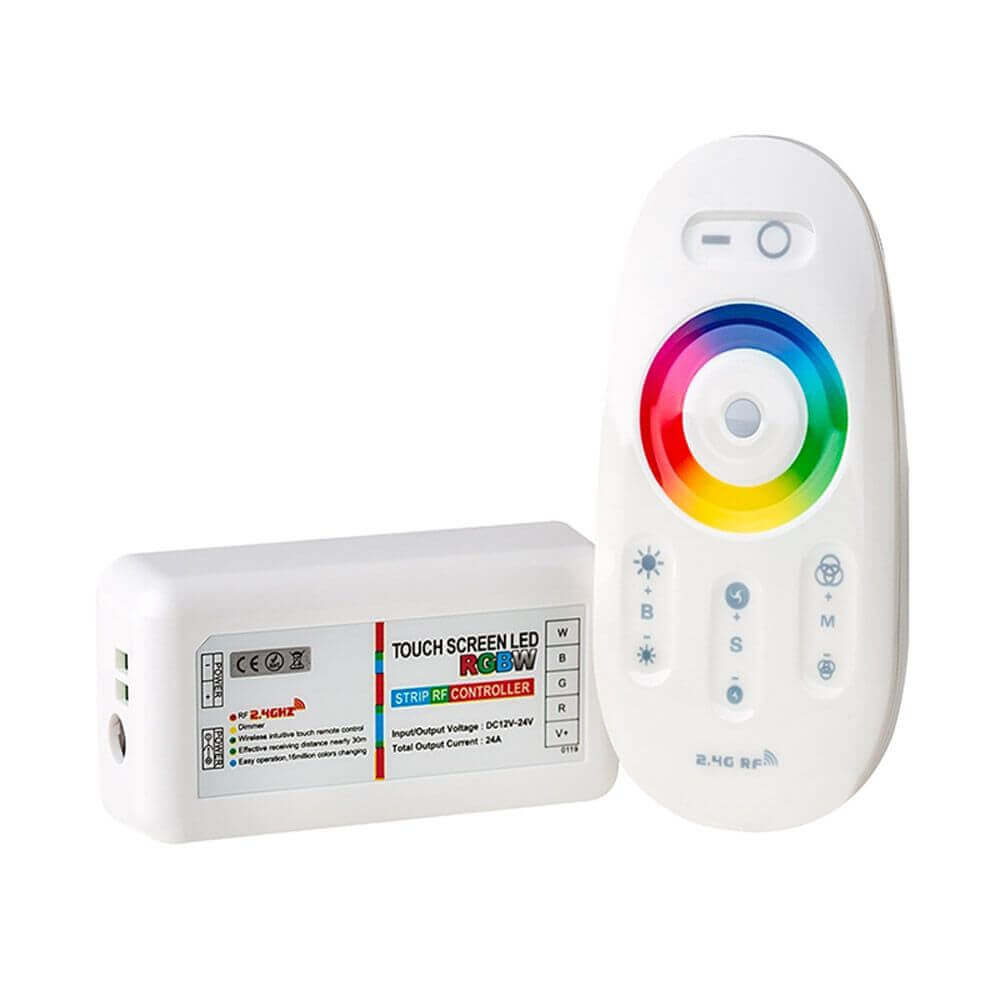 RGBW Funkcontroller mit Fernbedienung 12V-24V bis 10A