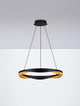 Radon LED Pendelleuchte 3000K Schwarz, Gold in modernem Design, ideal für Wohn- und Essbereich.