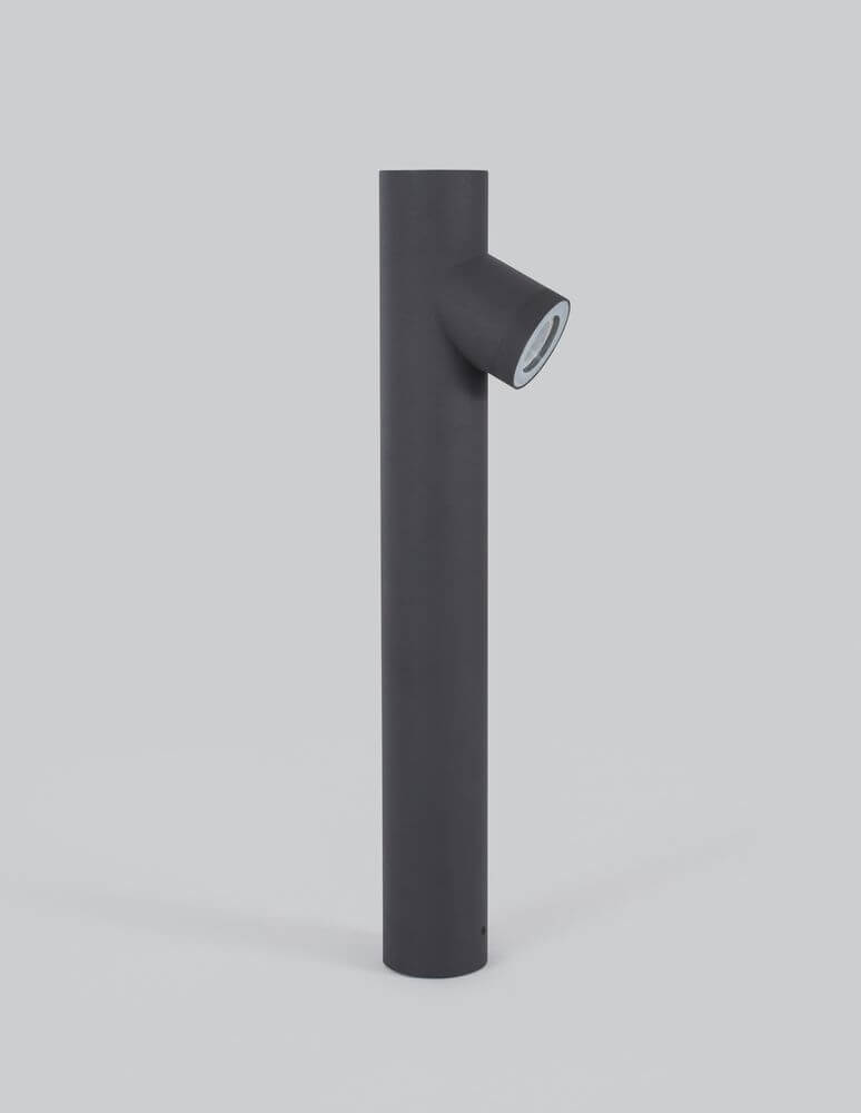 Ramo Außenwegeleuchte GU10 Dunkelgrau IP65, moderne Außenleuchte aus Aluminium und Glas, wetterfest und langlebig.